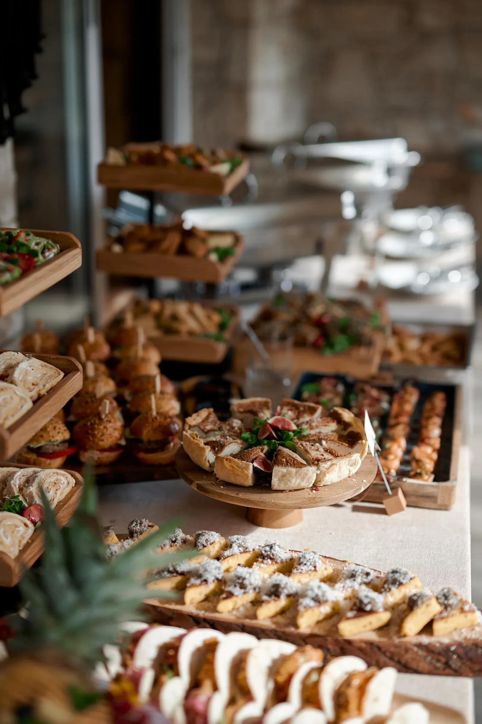 Buffet table with pastries and sweets